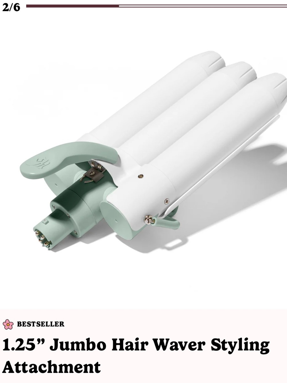 Mane 1.25” Jumbo Hair Waver Styling Attachment + Power Bottom Base